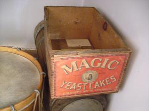 Magic yeast cakes wooden carton