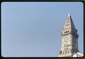 Boston 1998: Detail of the Customs House Tower that is listed on the National Register