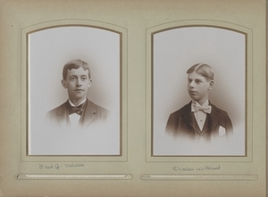 Newton High School, graduation 1895 & few 1896 - Fred G. Melcher - Charles W. Blood -
