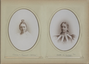 Newton High School, graduation 1895 & few 1896 - Carrie M. Buswell (Hollings) - Edith H. Moore (Naylor), Class of 1896 -