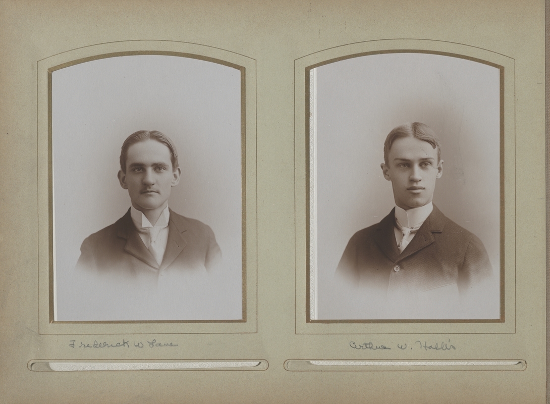 Newton High School, graduation 1895 & few 1896 - Frederick W. Lane - Arthur W. Hollis -