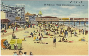 On the beach at Old Orchard Beach, Maine