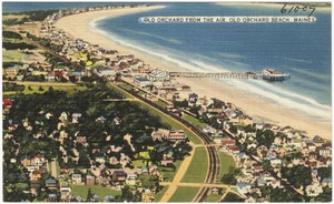 Old Orchard from the air, Old Orchard Beach, Maine
