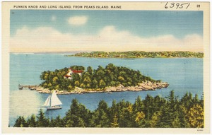 Pumkin Knob and Long Island, From Peaks Island, Maine