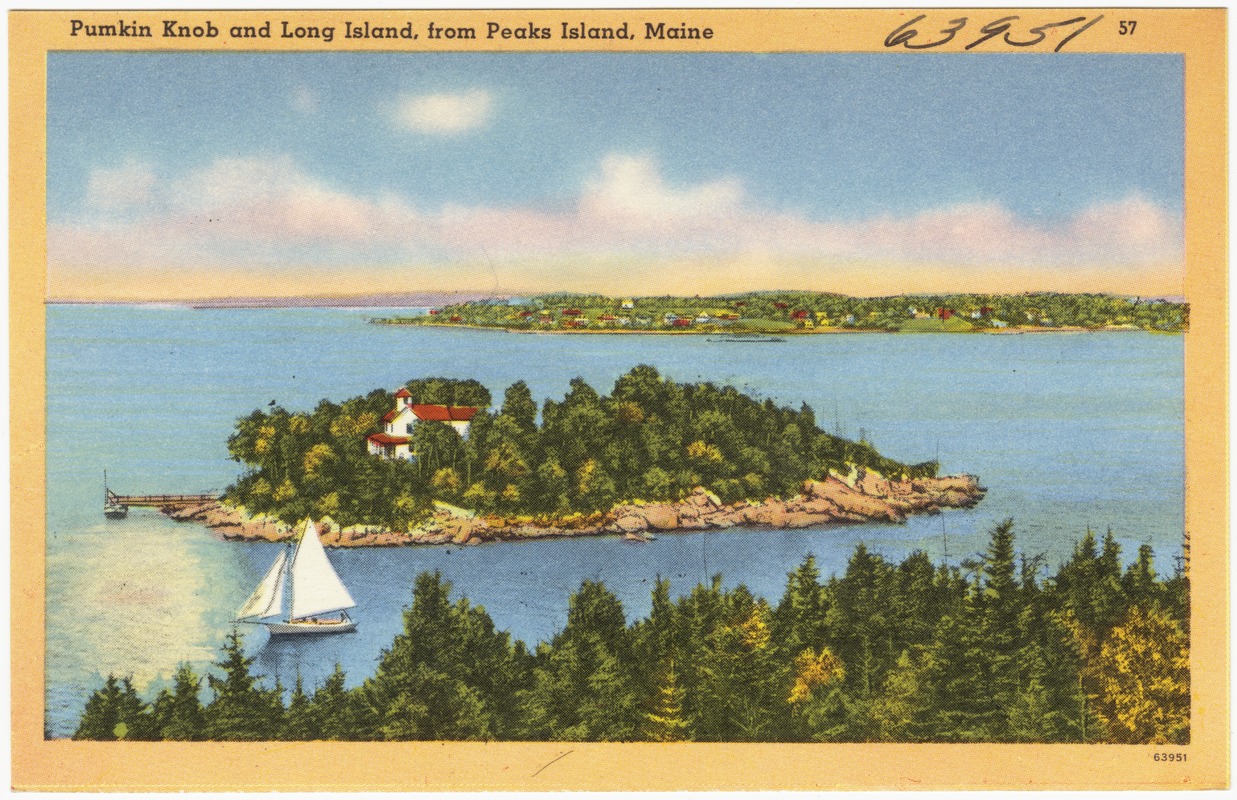 Pumkin Knob and Long Island, From Peaks Island, Maine