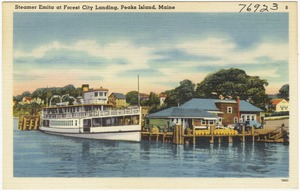 Steamer Emita at Forest City Landing, Peaks Island, Maine
