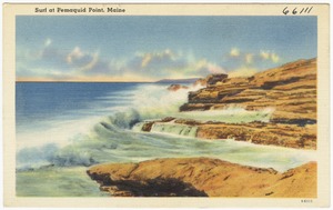 Surf at  Pemaquid Point, Maine