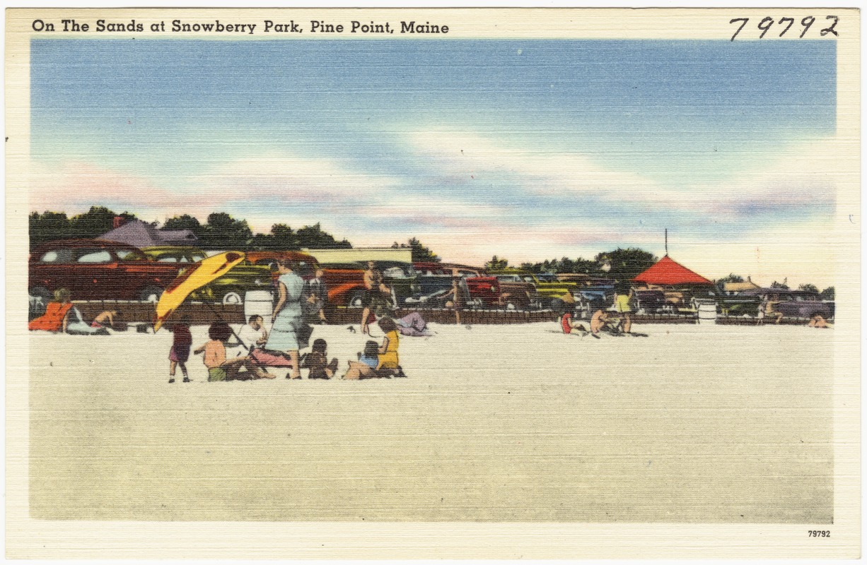 On the sands at Snowberry Park, Pine Point, Maine