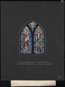 Design for southwest window second from entrance, Saint Paul's Episcopal Church, Holyoke, Massachusetts