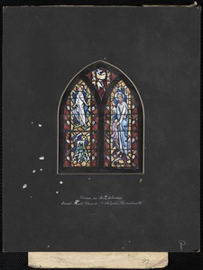Design for aisle window, Saint Paul's Church, Holyoke, Massachusetts