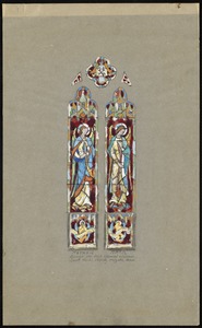Mathew, Mark, design for left chancel window, Saint Paul's Church, Holyoke, Mass.