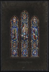 Design for window nearest the chancel on south, Second Congregational Church, Holyoke, Mass.