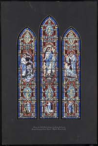 Design for north aisle window fourth from the chancel, Second Congregational Church, Holyoke, Massachusetts