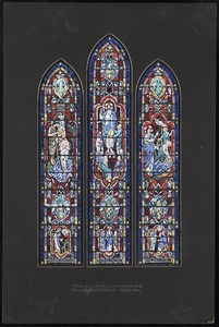 Design for window second from chancel on south, Second Congregational Church, Holyoke, Mass.