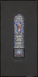 A design for typical nave window, Church of the Blessed Sacrament, Jamaica Plain, Massachusetts