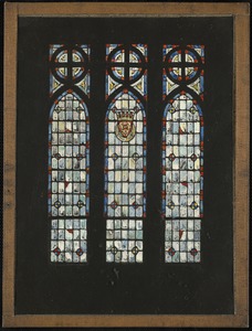 Sketch for typical aisle window in the Church of Our Lady of Lourdes, Jamaica Plain, Massachusetts