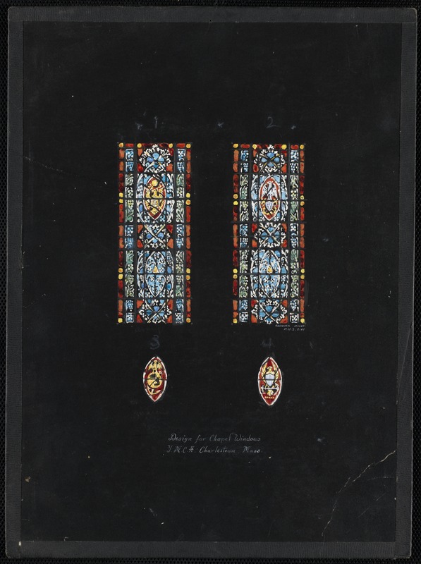Design for chapel windows, Y.M.C.A. Charlestown, Mass.