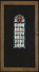 Sketch for typical clerestory window in the Church of Our Lady of Lourdes, Jamaica Plain, Massachusetts