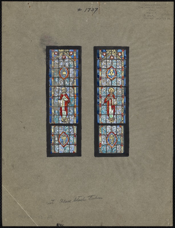 Design for altar windows, in the Church of Our Lady of Lourdes, Jamaica Plain, Mass.