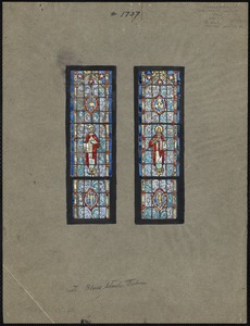 Design for altar windows, in the Church of Our Lady of Lourdes, Jamaica Plain, Mass.