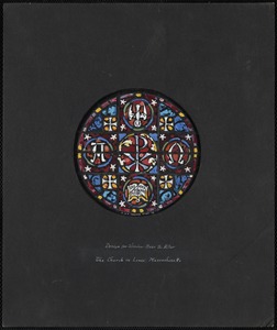 Design for window over the altar, the Church in Lenox, Massachusetts