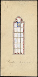 Painted x matted, Aldred Memorial Chapel, Lawrence Mass. Office window west