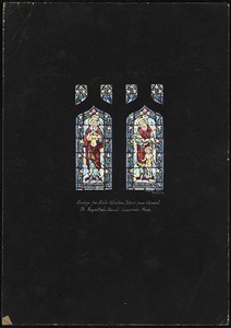 Design for aisle window, third from chancel, St. Augustine's Church, Lawrence, Mass.