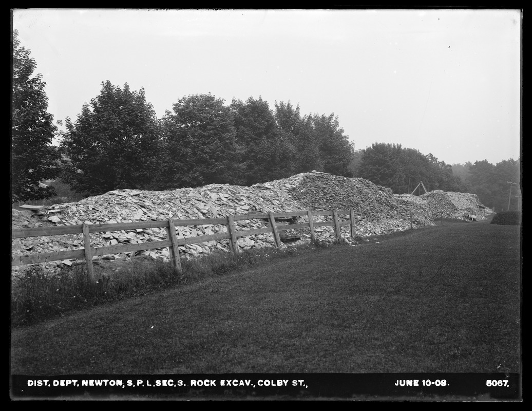 Distribution Department, supply pipe lines, Section 3, rock excavation