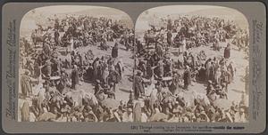 Mohammedan throngs during "Sacrificial Week," outside the eastern wall of Jerusalem, Palestine