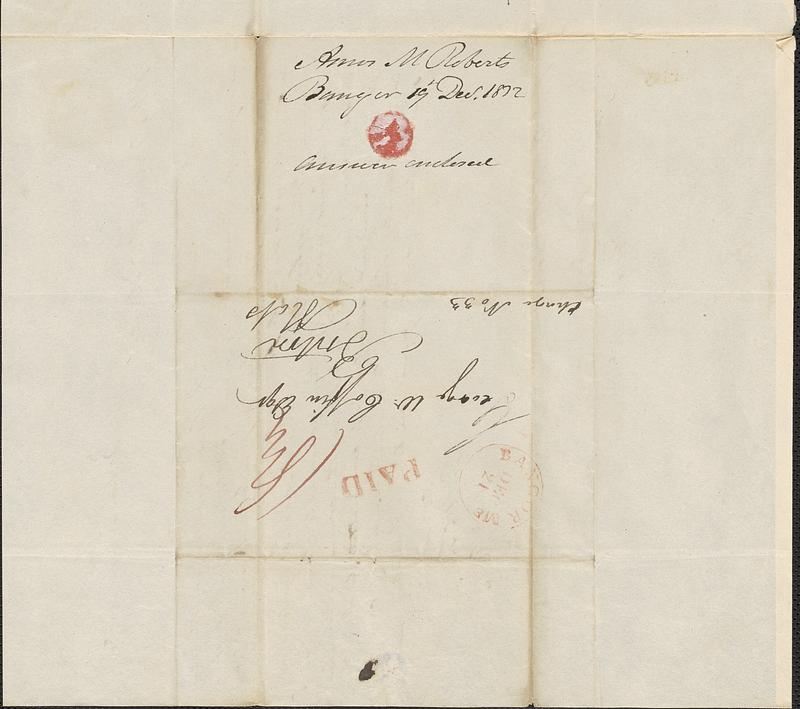 A.M. Roberts to George Coffin, 19 December 1832