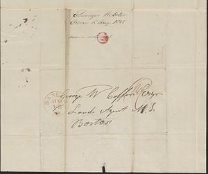 Ebenezer Webster to George Coffin, 15 August 1838