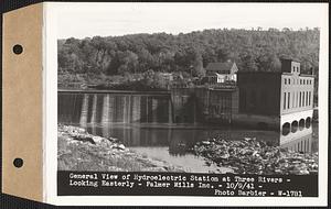 General view of hydroelectric station, Palmer Mills Inc., Three Rivers, Palmer, Mass., Oct. 9, 1941