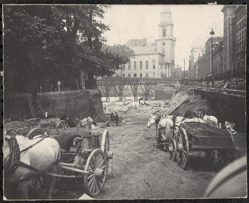 Park St. subway const.