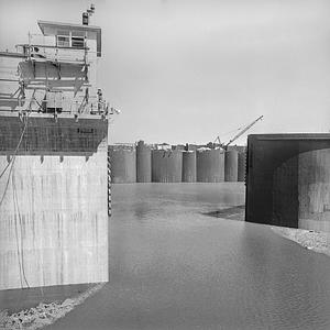 Hurricane Barrier flooded during construction, New Bedford