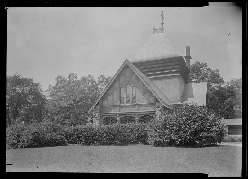 Foundation planting, church Digital Commonwealth