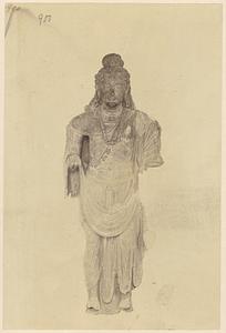 Sculpture of man or deity with missing arms