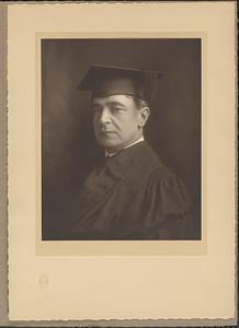 Serge Koussevitzky in cap and gown on the day he received his honorary doctorate from Brown University