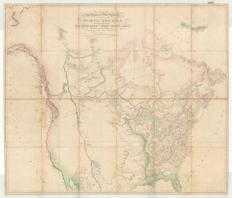 A map exhibiting all the new discoveries, in the interior parts of North America