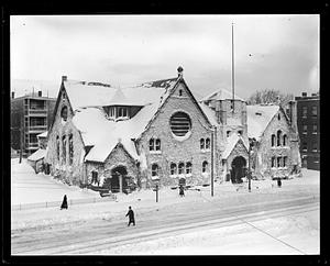 Storm - church, Uphams Corner, Dorchester Mass