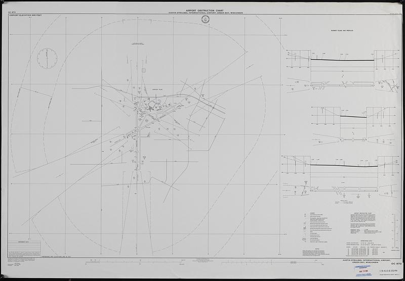 Airport obstruction chart, OC 873, Austin Straubel International Airport, Green Bay, Wisconsin