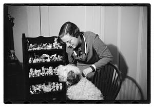 Miss Liddie A Livevey, collector of miniature dogs, 400, 1 live one
