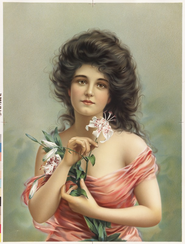 Woman with lily