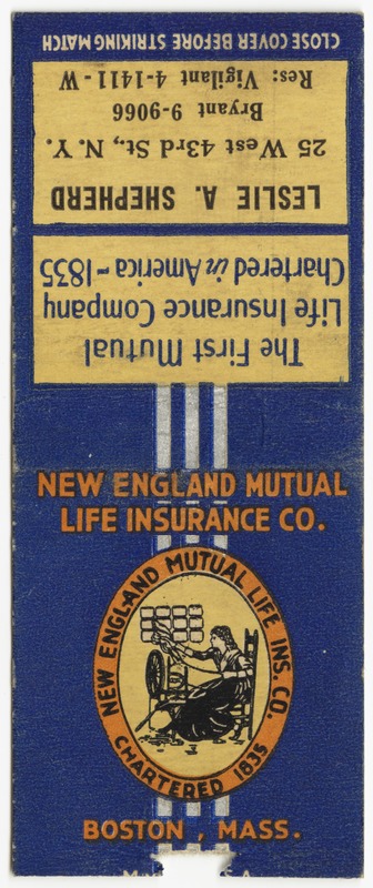 New England Mutual Life Insurance Co. Boston, Mass.