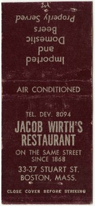 Jacob Wirth's Restaurant