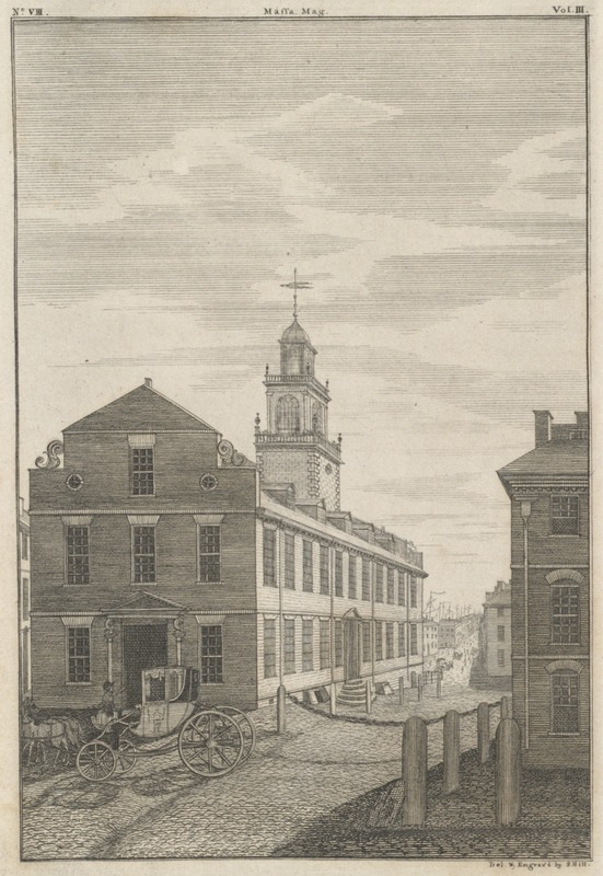 S.W. view of the State-House, in Boston