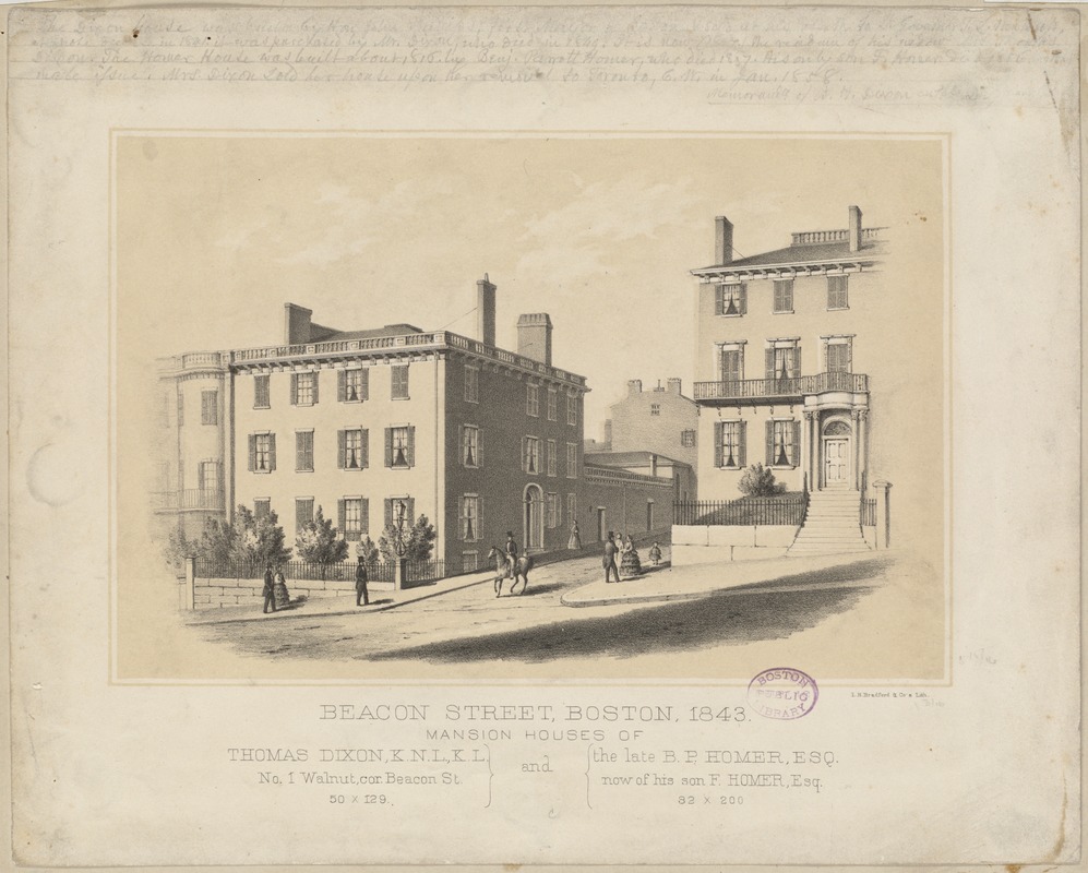 Beacon Street, Boston, 1843
