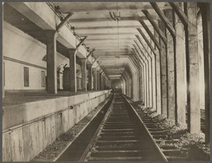 Boston Elevated Railway. Washington Street Tunnel from Summer Street Station