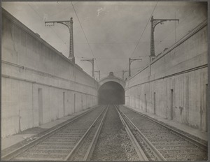Boston Elevated Railway. Kendall Square. Incline and portal