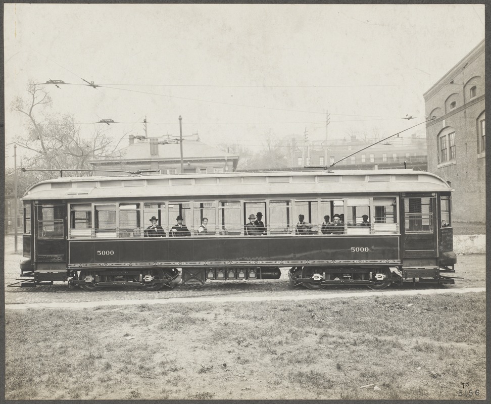 Boston Elevated Railway. Equipment. First semi-convertible car