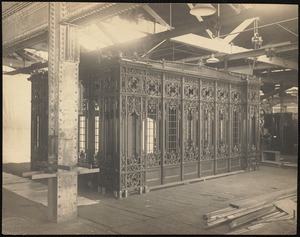 Cast iron subway entrance for Copley Square Station